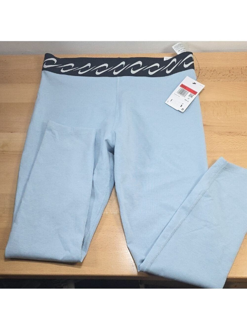 Nike Blue Track Pants with Chain-Link Waistband